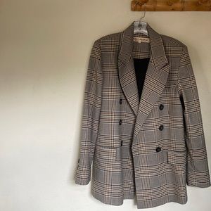 Free People plaid oversized blazer. Never worn. New w/o tags. No longer online.